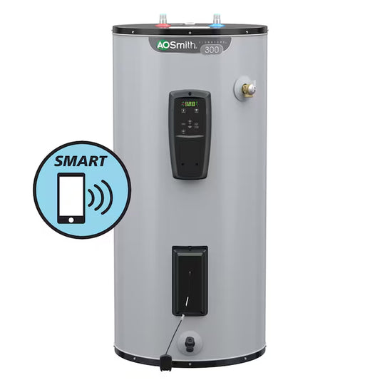 Signature 300 50-Gallons Short 9-Year Warranty 5500-Watt Double Element Smart Electric Water Heater with Leak Detection